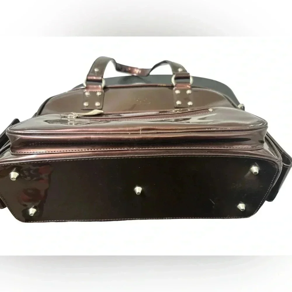 Beijo brown bronze large tote with multiple pockets